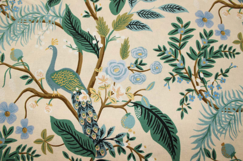 Preview: Taschenstoff Canvas Vintage Garden naturweiß (10 cm)